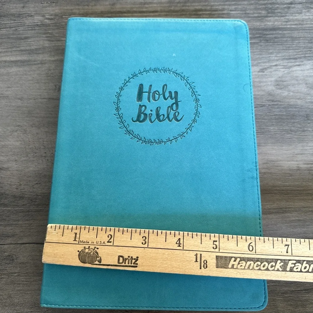Zondervan Holy Bible Thinline Teal NIV New International Version Large Print